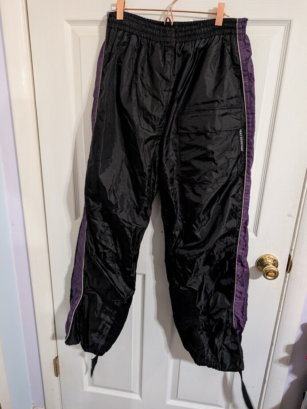 Xelement Womens Motorcycle Pants Black Purple Heat Resistant Size Medium